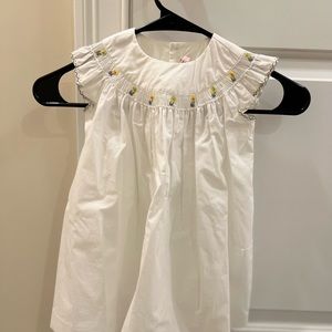 Embroidered Poplin Dress for Baby white
